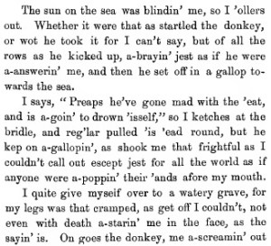 give myself over to a watery grave